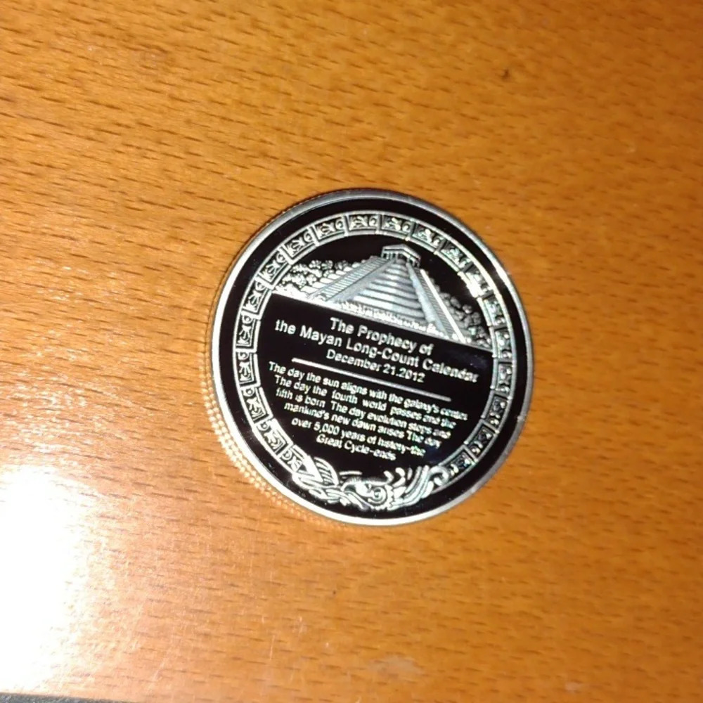 Mayan  Silver Plate Coin